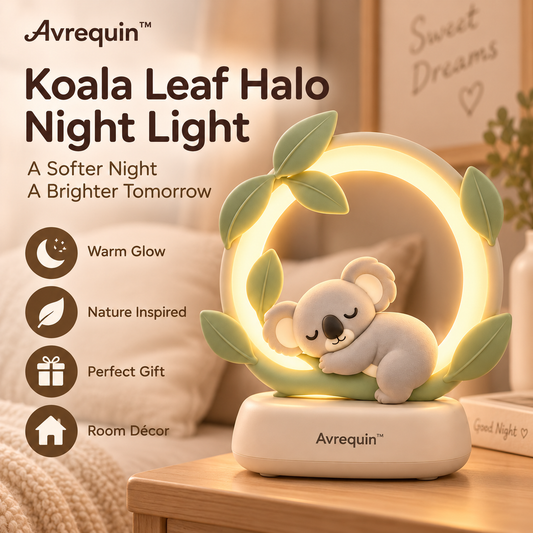 Avrequin™ DreamGlow Koala Leaf Halo Night Light