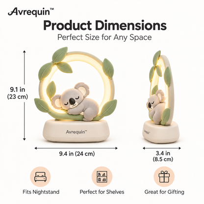 Avrequin™ DreamGlow Koala Leaf Halo Night Light