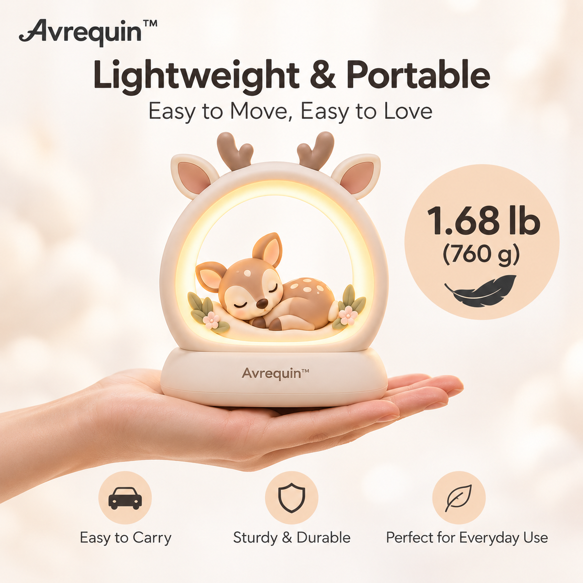 Avrequin™ DreamGlow Little Fawn Night Light