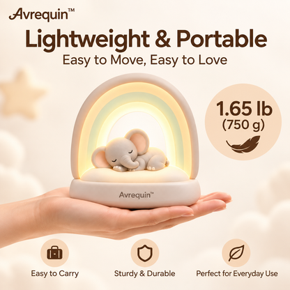 Avrequin™ Rainbow Elephant Bedside Night Light