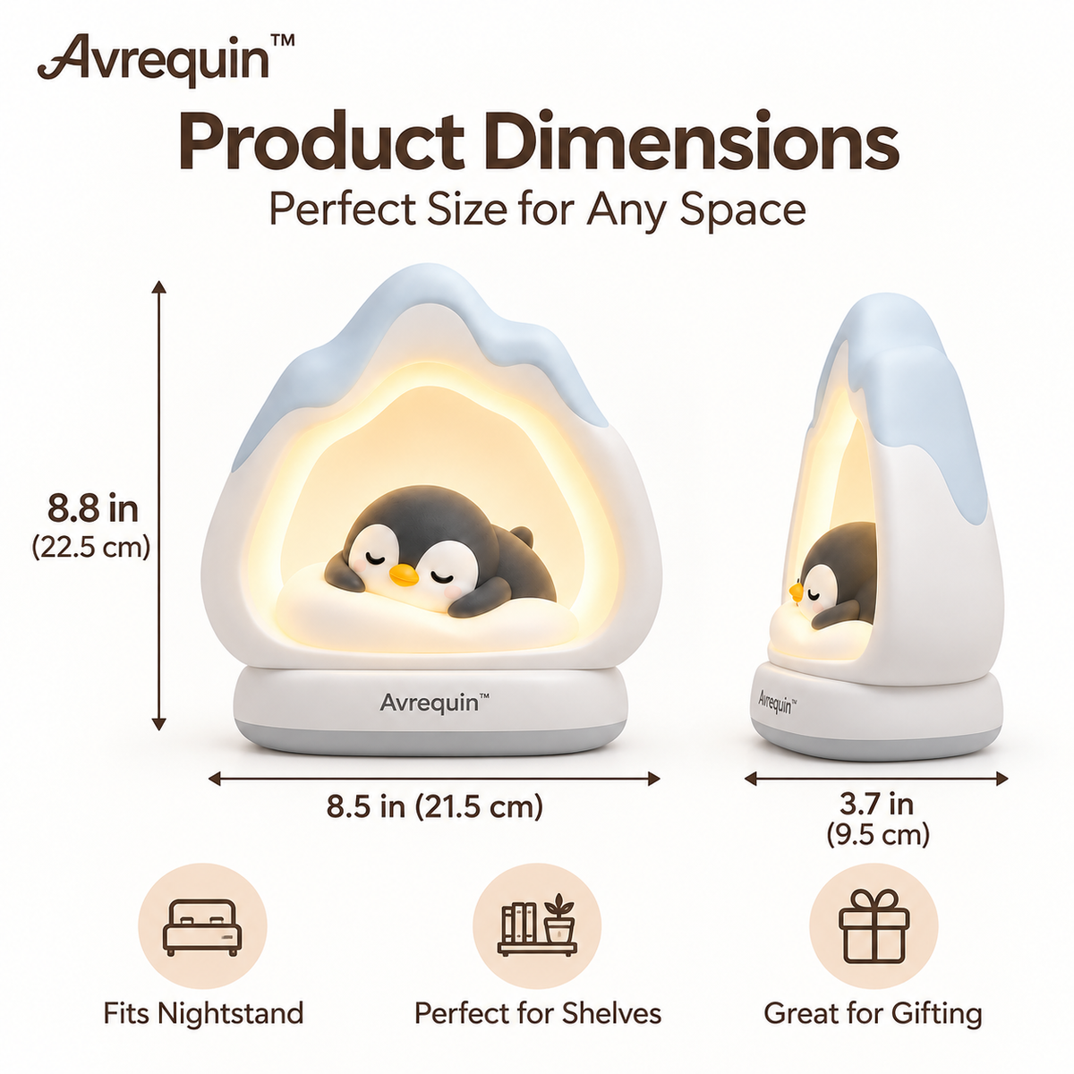 Avrequin™ Snowy Penguin Bedside Night Light