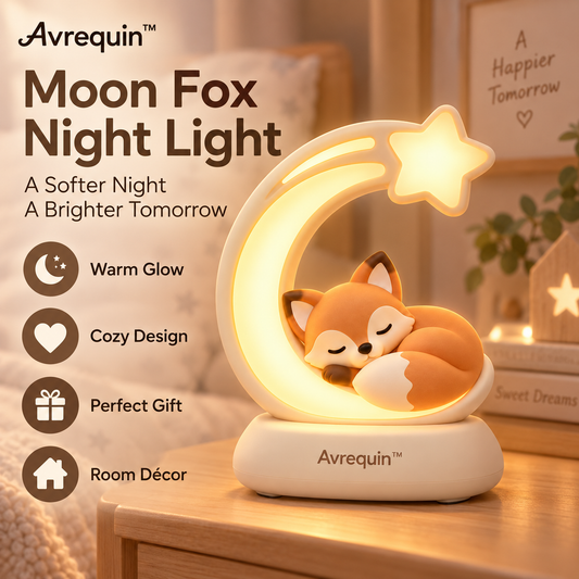 Avrequin™ Moon Fox Cozy Night Light