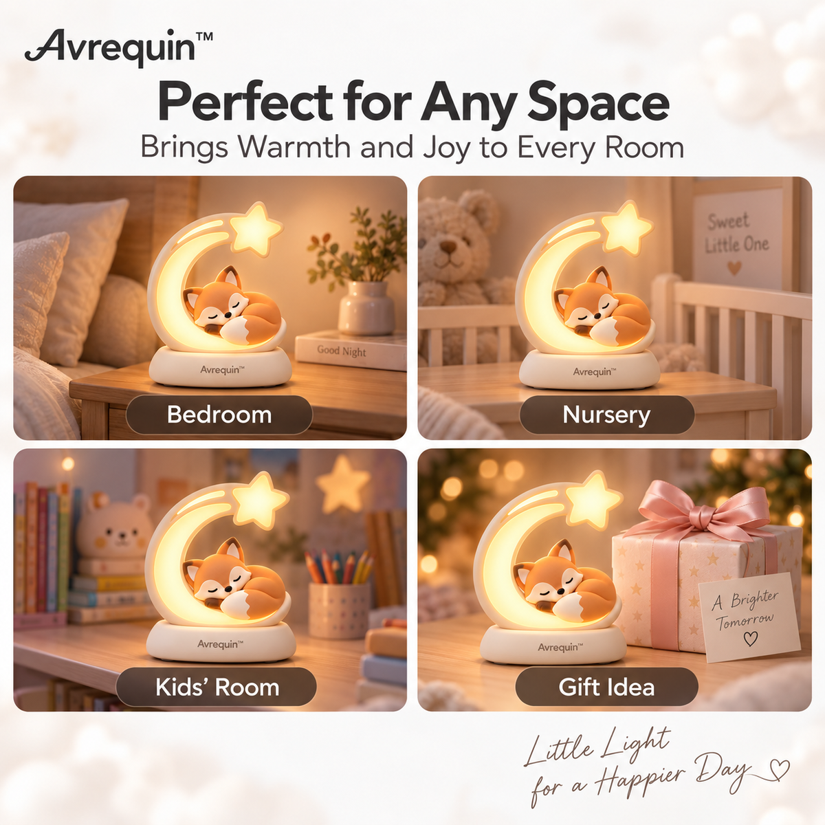 Avrequin™ Moon Fox Cozy Night Light