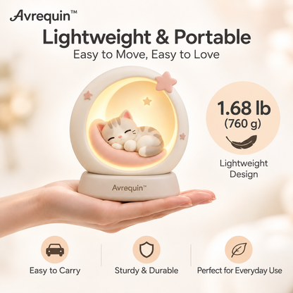 Avrequin™ Moon Cat Ambient Night Light
