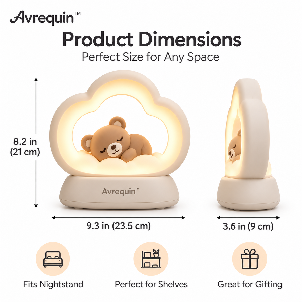 Avrequin™ Cloud Bear Glow Night Light
