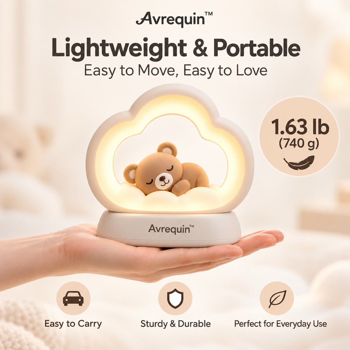 Avrequin™ Cloud Bear Glow Night Light