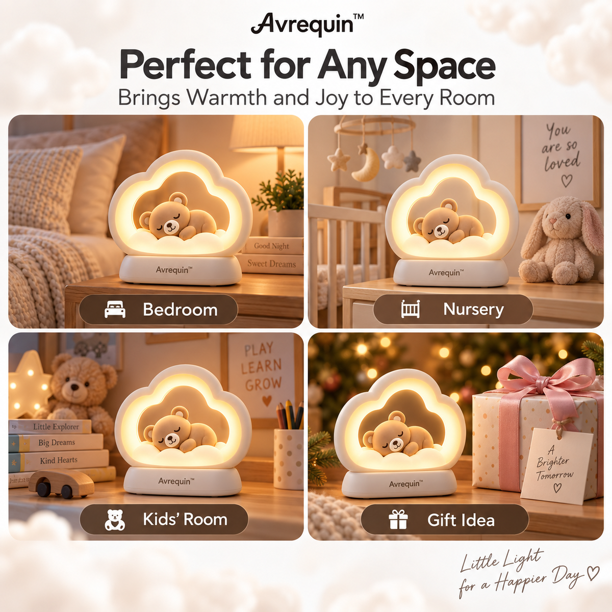 Avrequin™ Cloud Bear Glow Night Light