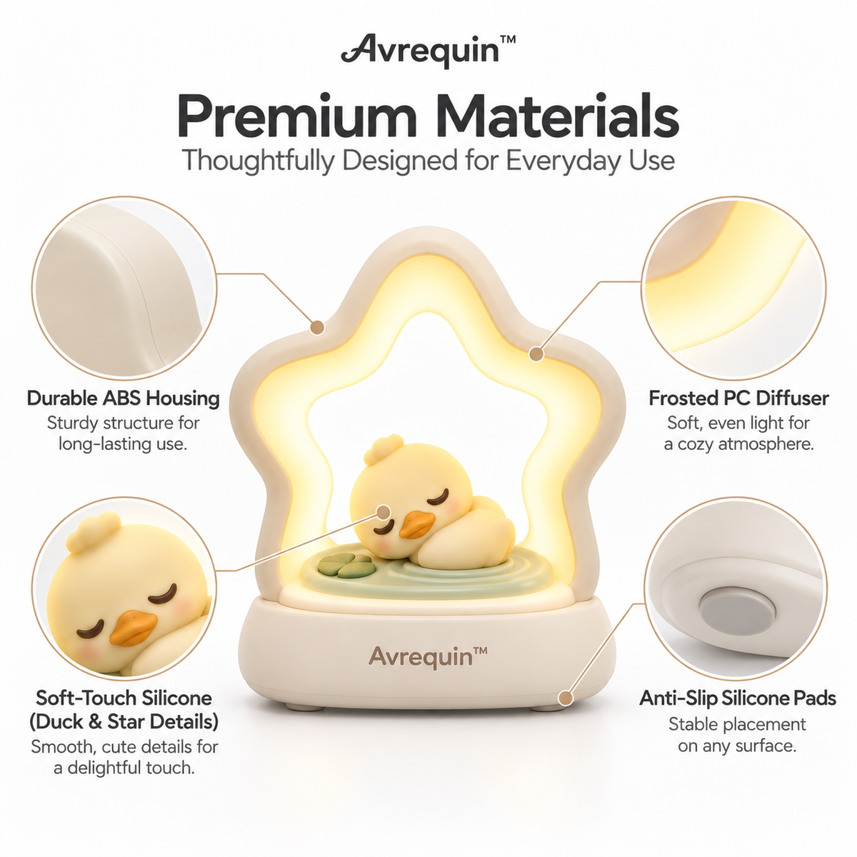 Avrequin™ Star Duck Bedside Night Light