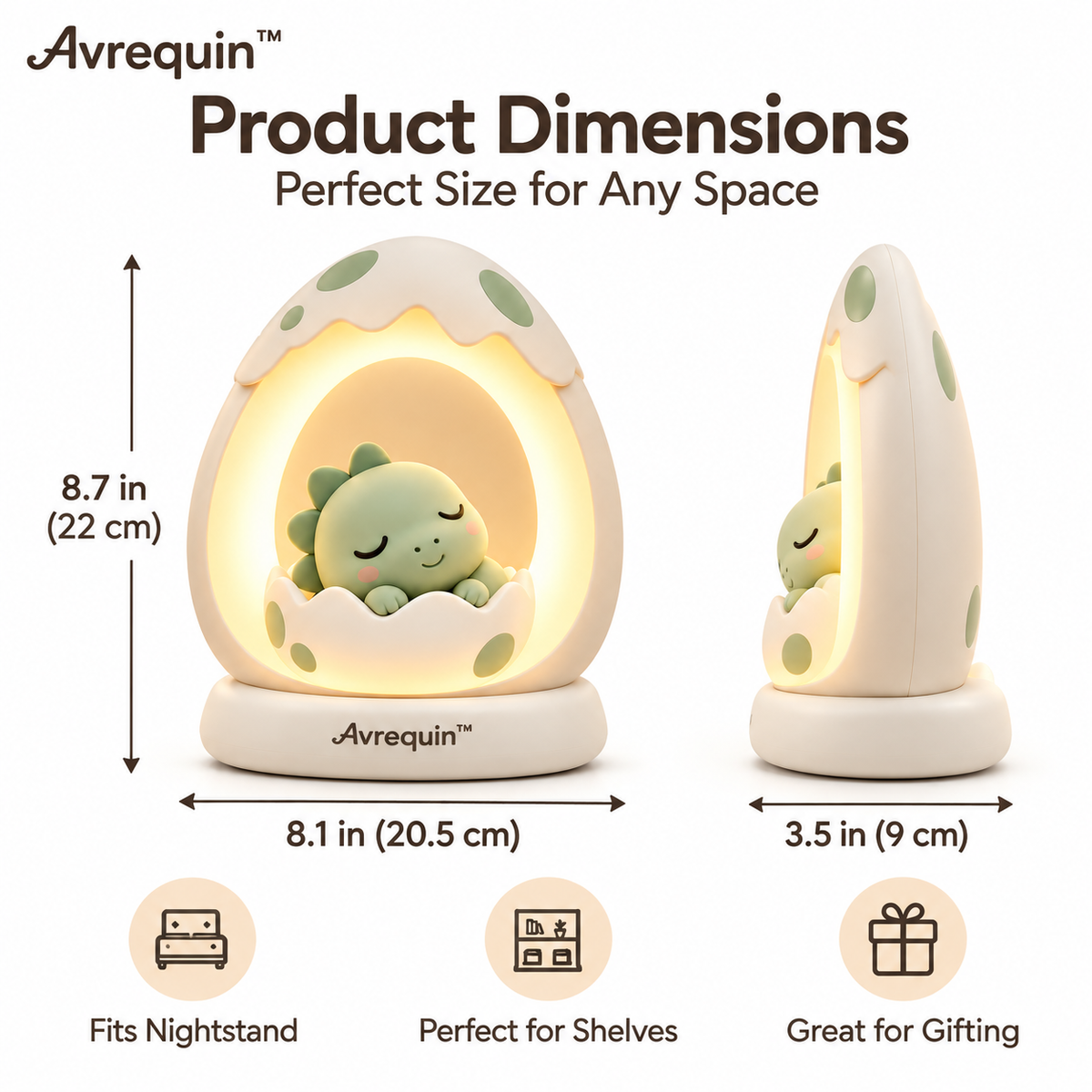 Avrequin™ Dino Egg Glow Night Light