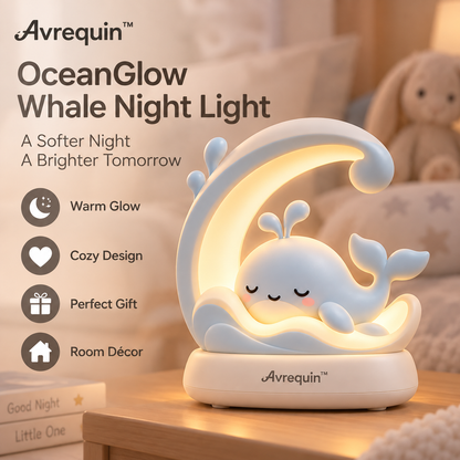 Avrequin™ DreamGlow OceanGlow Whale Night Light