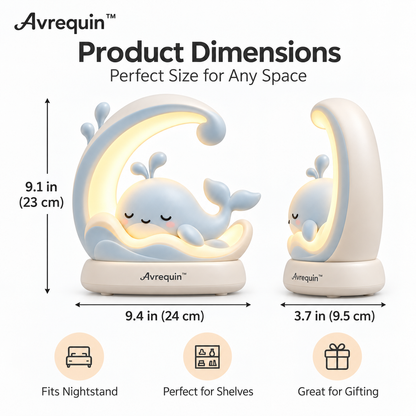 Avrequin™ DreamGlow OceanGlow Whale Night Light
