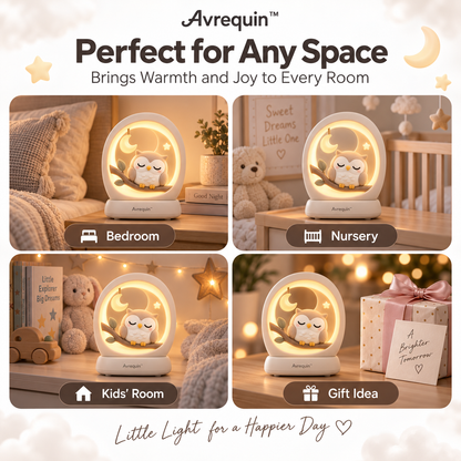 Avrequin™ DreamGlow MoonNest Owl Night Light