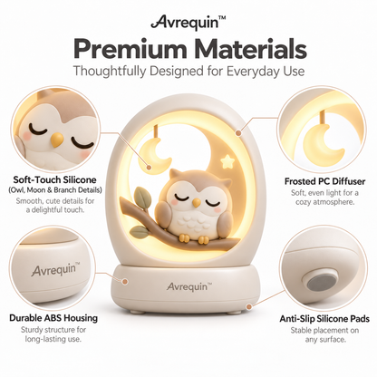 Avrequin™ DreamGlow MoonNest Owl Night Light