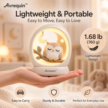 Avrequin™ DreamGlow MoonNest Owl Night Light