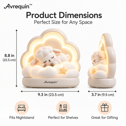 Avrequin™ DreamGlow CloudWool Lamb Night Light