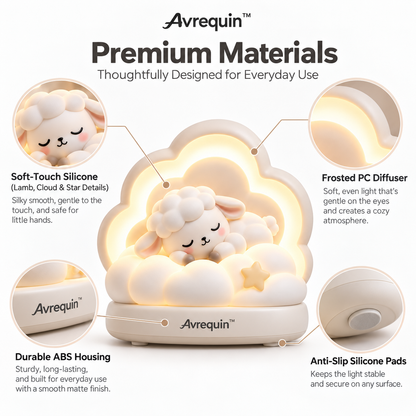 Avrequin™ DreamGlow CloudWool Lamb Night Light